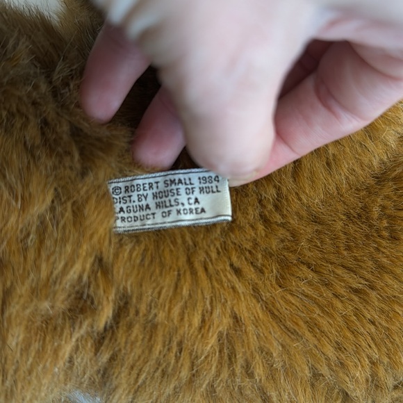VTG Robert Small 1984 House Of Hull Plush Faux Fur Golden Brown Bear Backpack - Picture 3 of 10